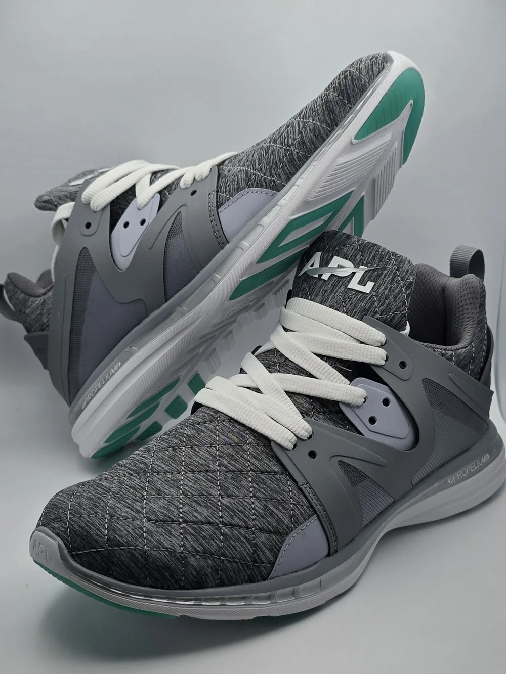 APL Womens 8.5 Gray Athletic Sneakers with White Laces